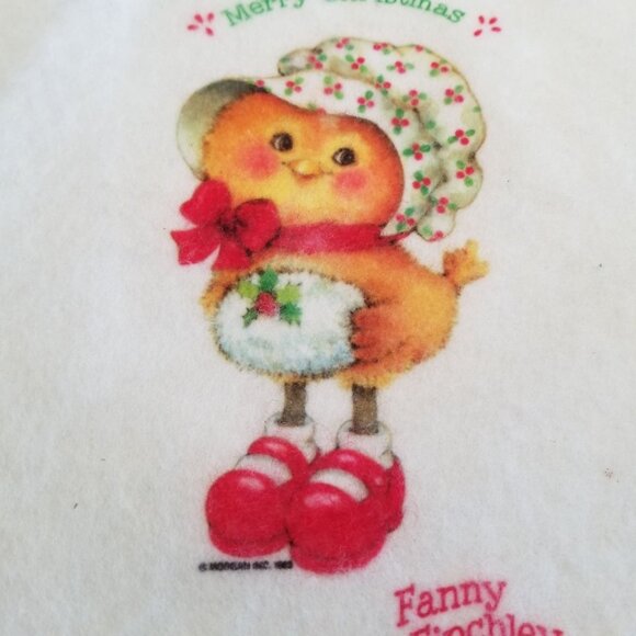 Vintage Christmas Tree Skirt Morgan Inc Feather Finchley 1980s Birds Chicks Felt - Picture 4 of 13